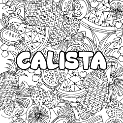 Coloración del nombre CALISTA - decorado mandala de frutas