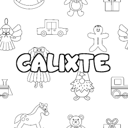 Coloración del nombre CALIXTE - decorado juguetes