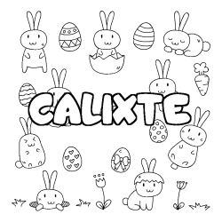 Coloración del nombre CALIXTE - decorado Pascua