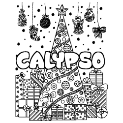 Coloración del nombre CALYPSO - decorado árbol de Navidad y regalos