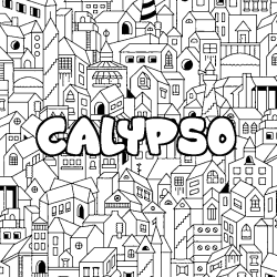 Coloración del nombre CALYPSO - decorado ciudad