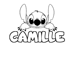 Coloración del nombre CAMILLE - decorado Stitch