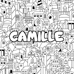 Coloración del nombre CAMILLE - decorado ciudad