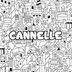 Coloración del nombre CANNELLE - decorado ciudad