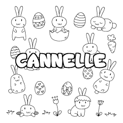 Coloración del nombre CANNELLE - decorado Pascua