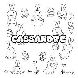 Coloración del nombre CASSANDRE - decorado Pascua