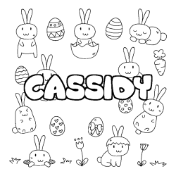 Coloración del nombre CASSIDY - decorado Pascua