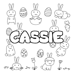 Coloración del nombre CASSIE - decorado Pascua