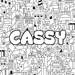 Coloración del nombre CASSY - decorado ciudad