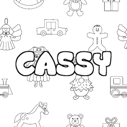 Coloración del nombre CASSY - decorado juguetes