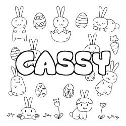 Coloración del nombre CASSY - decorado Pascua