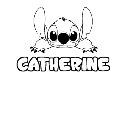 Coloración del nombre CATHERINE - decorado Stitch