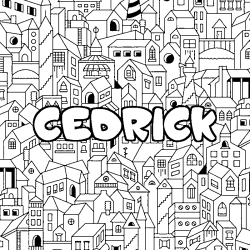 Coloración del nombre CEDRICK - decorado ciudad