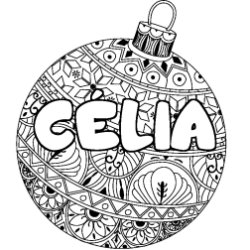 Coloración del nombre CÉLIA - decorado bola de Navidad