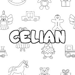 Coloración del nombre CELIAN - decorado juguetes