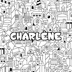 Coloración del nombre CHARLÈNE - decorado ciudad