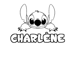 Coloración del nombre CHARLÈNE - decorado Stitch