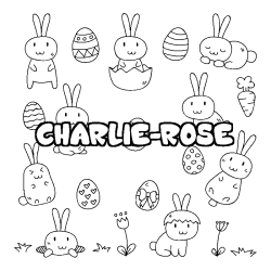 Coloración del nombre CHARLIE-ROSE - decorado Pascua