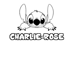 Coloración del nombre CHARLIE-ROSE - decorado Stitch