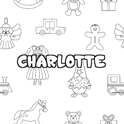 Coloración del nombre CHARLOTTE - decorado juguetes