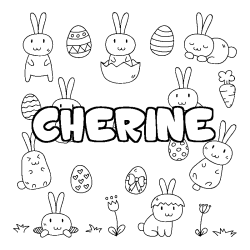 Coloración del nombre CHERINE - decorado Pascua