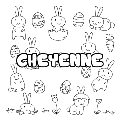 Coloración del nombre CHEYENNE - decorado Pascua