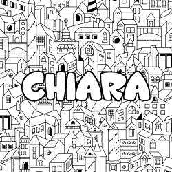 Coloración del nombre CHIARA - decorado ciudad