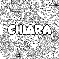 Coloración del nombre CHIARA - decorado mandala de frutas