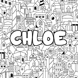 Coloración del nombre CHLOE - decorado ciudad