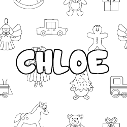 Coloración del nombre CHLOE - decorado juguetes