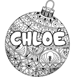 Coloración del nombre CHLOÉ - decorado bola de Navidad