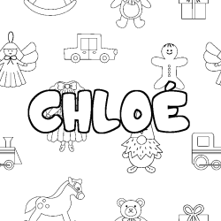 Coloración del nombre CHLOÉ - decorado juguetes