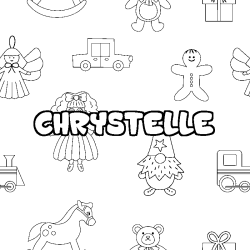 Coloración del nombre CHRYSTELLE - decorado juguetes