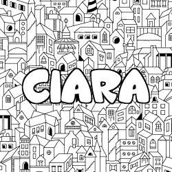 Coloración del nombre CIARA - decorado ciudad