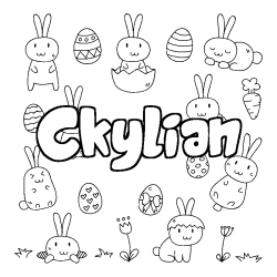 Coloración del nombre Ckylian - decorado Pascua