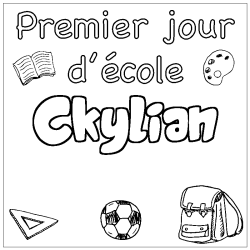 Coloración del nombre Ckylian - decorado primer día de escuela