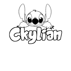 Coloración del nombre Ckylian - decorado Stitch