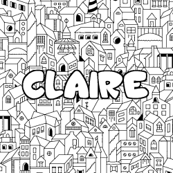 Coloración del nombre CLAIRE - decorado ciudad