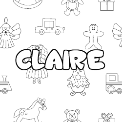 Coloración del nombre CLAIRE - decorado juguetes