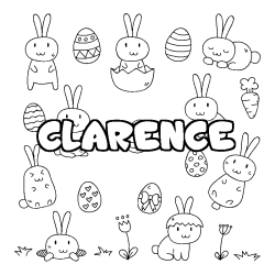 Coloración del nombre CLARENCE - decorado Pascua