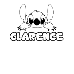 Coloración del nombre CLARENCE - decorado Stitch