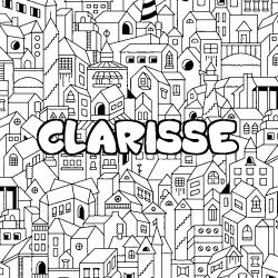 Coloración del nombre CLARISSE - decorado ciudad