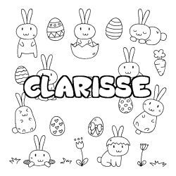 Coloración del nombre CLARISSE - decorado Pascua