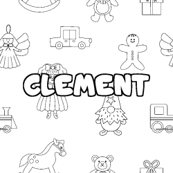 Coloración del nombre CLEMENT - decorado juguetes