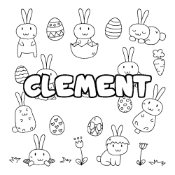 Coloración del nombre CLEMENT - decorado Pascua