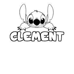 Coloración del nombre CLEMENT - decorado Stitch