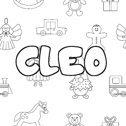 Coloración del nombre CLEO - decorado juguetes