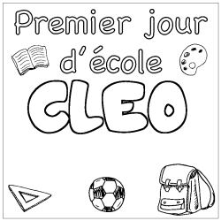 Coloración del nombre CLEO - decorado primer día de escuela