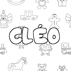 Coloración del nombre CLÉO - decorado juguetes