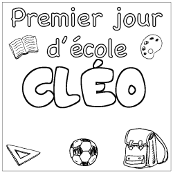 Coloración del nombre CLÉO - decorado primer día de escuela